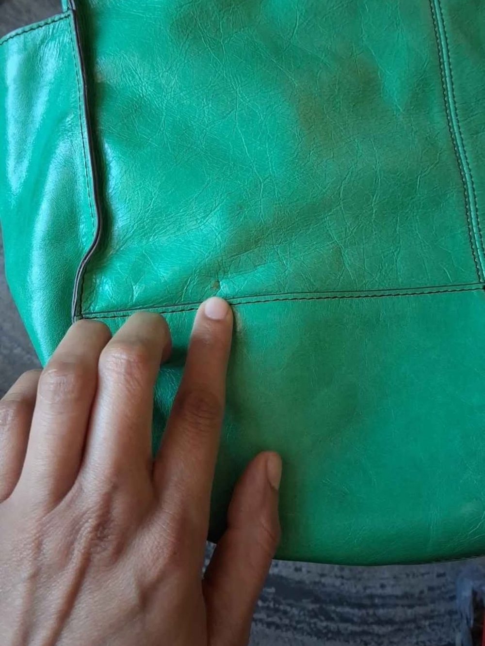 HOBO Emerald Green Leather Tote - Picture 7 of 13
